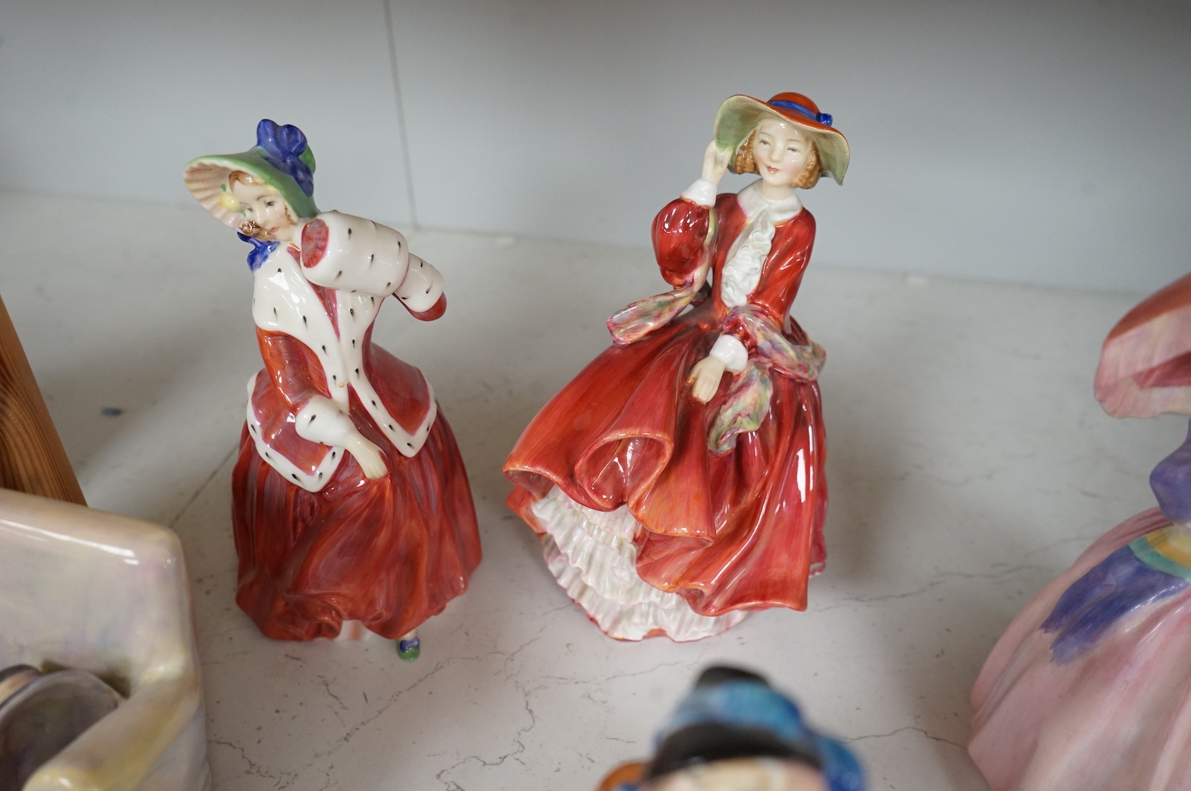 Nine various Royal Doulton figurines